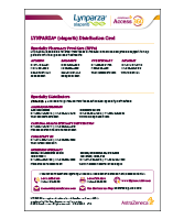 LYNPARZA Distribution Sheet LYNPARZA Distribution Sheet